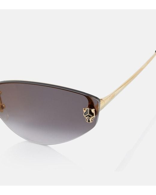 Cartier Brown Cat-Eye Sunglasses