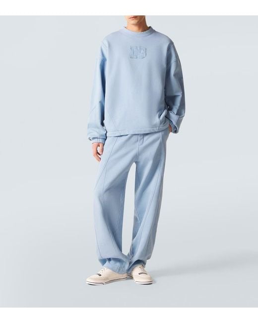 Dolce & Gabbana Blue Cotton Jersey Sweatpants for men