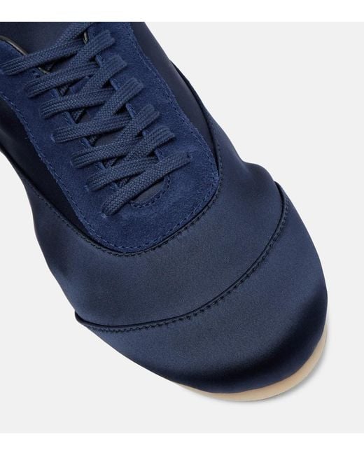 Jil Sander Blue Etage Satin Sneakers