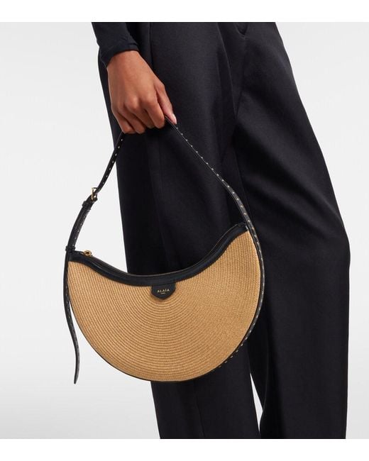 Alaïa Natural One Piece Demi Lune Small Shoulder Bag