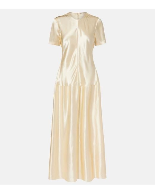 FFORME Natural Clodia Satin Maxi Dress