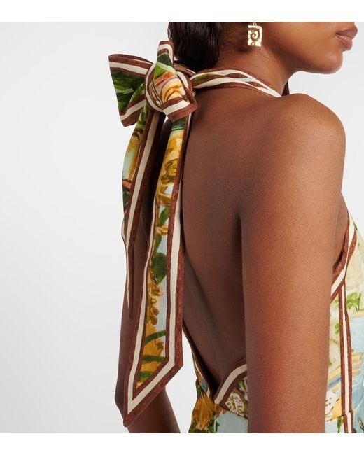 ALÉMAIS Green X Mokshini Toucan Tango Cotton Minidress