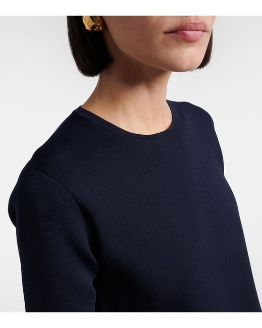 Max Mara Blue Jersey Top