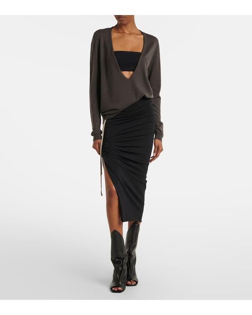 Rick Owens Brown Extreme Virgin Wool Sweater