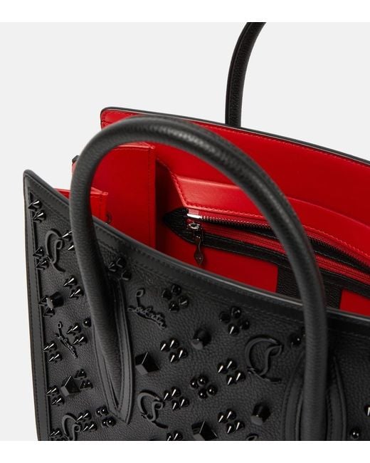 Christian Louboutin Black Paloma Medium Embellished Leather Tote
