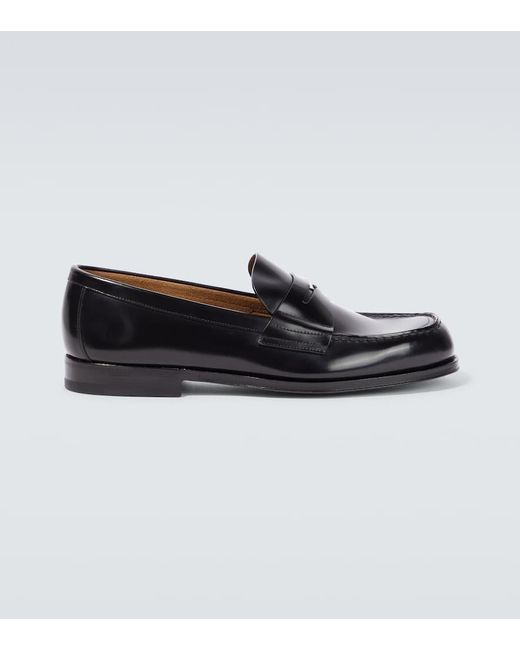 Prada Black Leather Loafers for men