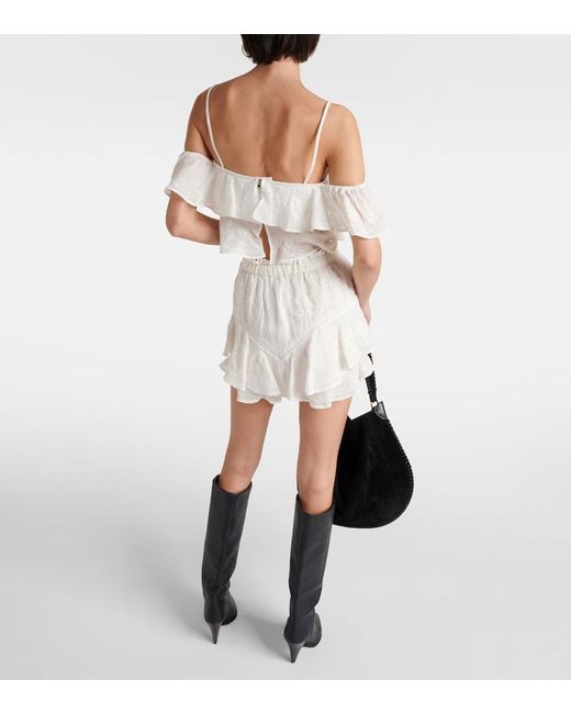 Isabel Marant White Eliani Cropped Top