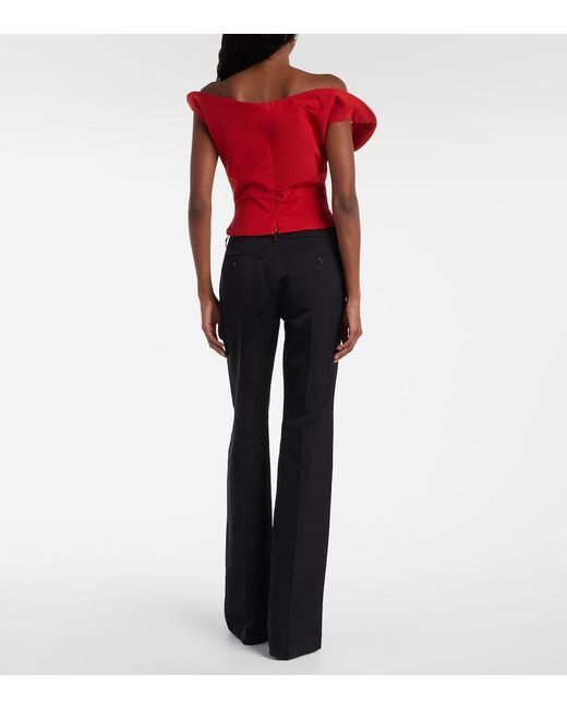 Magda Butrym Red Asymmetric Top