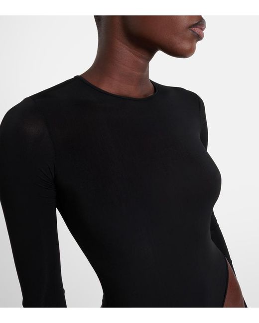 Wardrobe NYC Blue Sheer Bodysuit