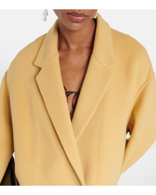 Isabel Marant Yellow Efegozi Wool-Blend Coat