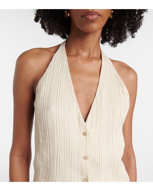 Chaleco Suez Plisado Joseph de color White