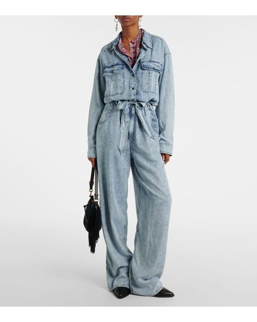 Isabel Marant Blue Jumpsuit Paige Aus Chambray