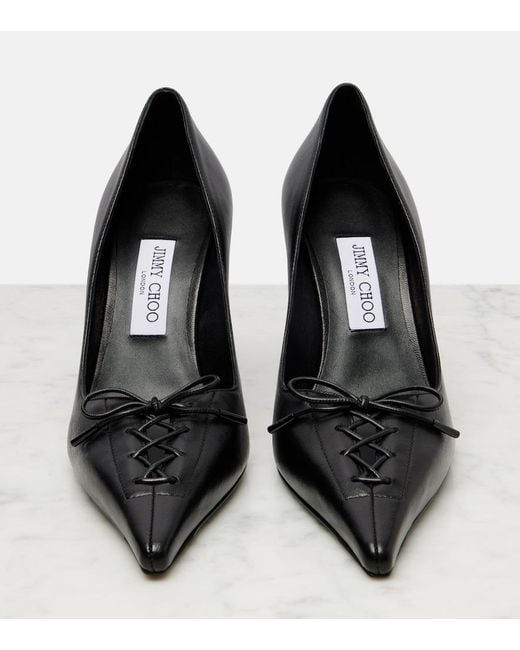 Jimmy Choo Black Scarlett 95 Leather Pumps