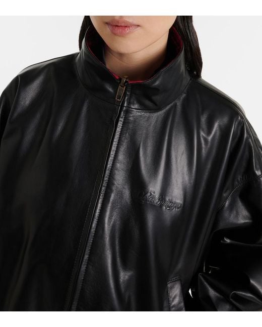 Balenciaga Black Reversible Leather Jacket