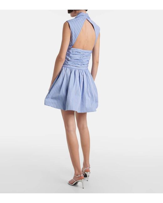 Patou Blue Minikleid Aus Baumwollpopeline