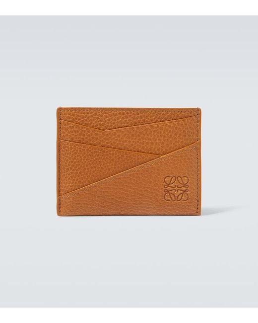 Loewe Brown Puzzle Leather Cardholder for men