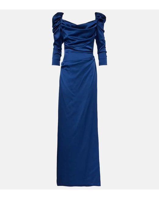 Vestido Corse De Novia Astral De Saten Vivienne Westwood de color Blue