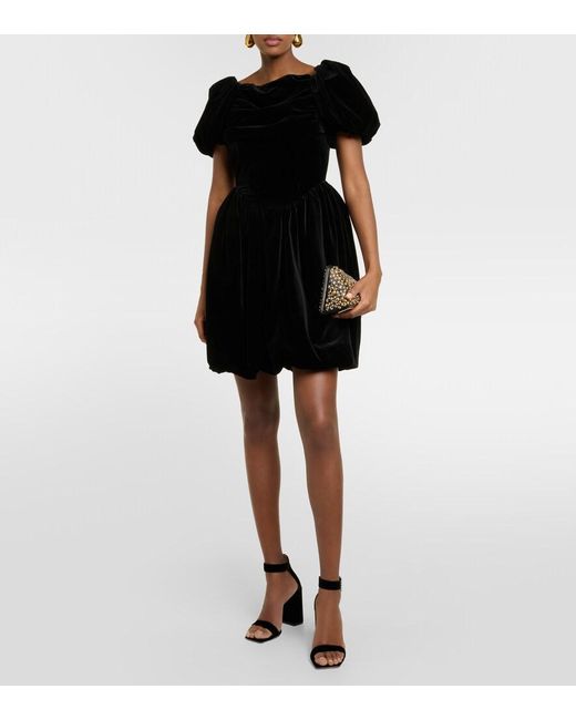 Gianvito Rossi Black Wondy Velvet Sandals