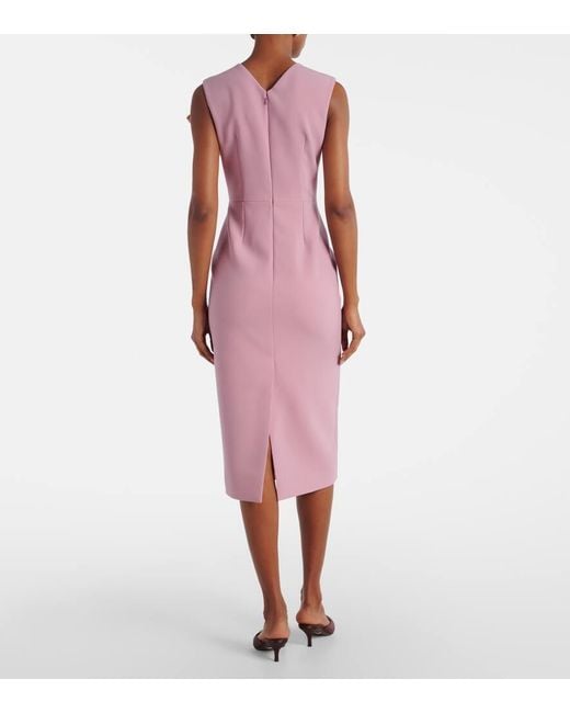 Roksanda Pink Midikleid Aus Crepe