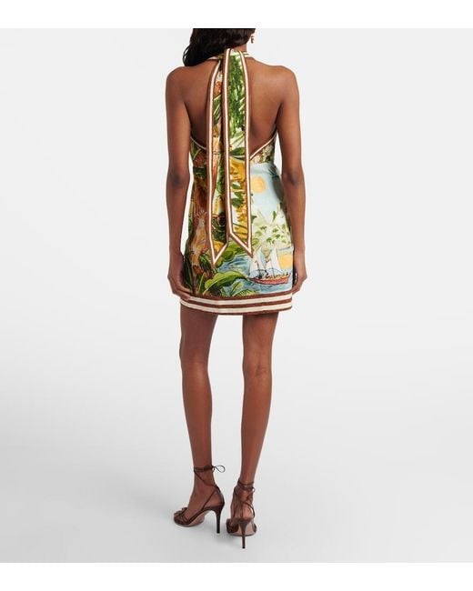 ALÉMAIS Green X Mokshini Toucan Tango Cotton Minidress