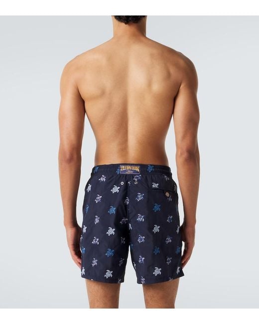 Vilebrequin Blue Printed Swim Trunks for men