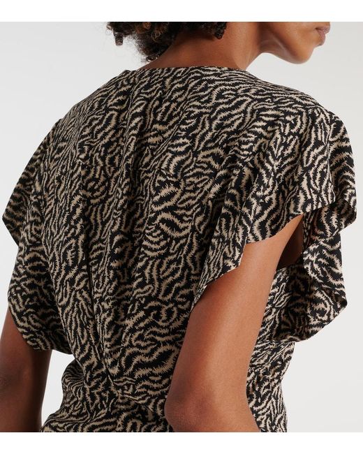 Isabel Marant Black Delocia Printed Top