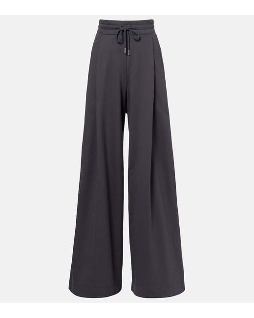 Dries Van Noten Blue Cotton Jersey Sweatpants