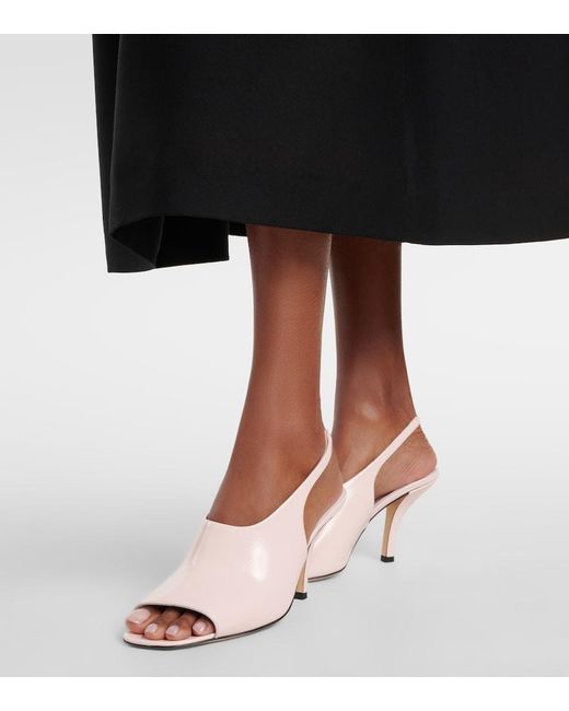 Totême  Pink Leather Slingback Sandals