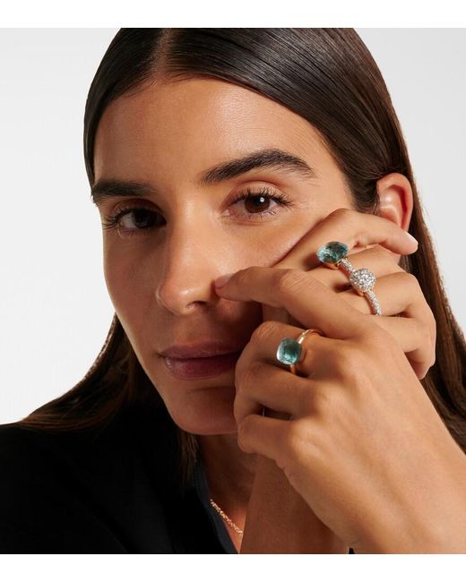 Pomellato Blue Nudo 18kt Gold Ring With Topaz