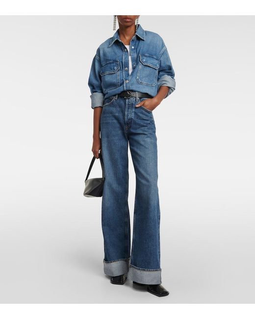 Camicia di jeans oversize Camryn di Agolde in Blue