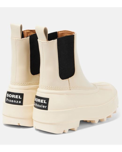 Proenza Schouler Natural X Sorel Caribou Leather Chelsea Boots