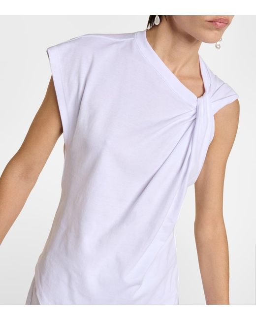 Isabel Marant White Nayda Cotton Jersey T-Shirt