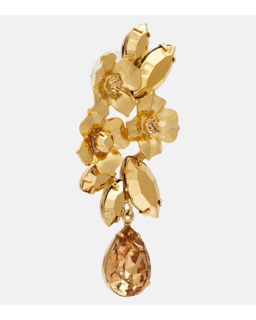 Jennifer Behr Metallic Ohrringe Fiore Mit Kristallen