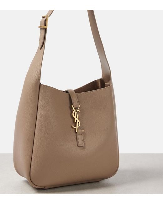 Saint Laurent Brown Le 5 A 7 Small Leather Shoulder Bag