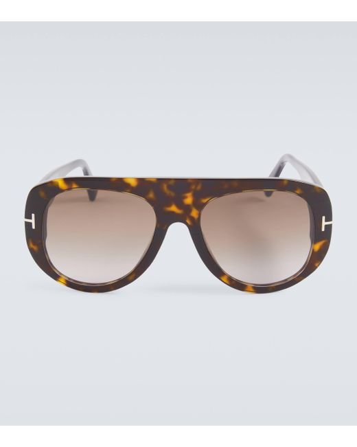 Tom Ford Brown Cecil Flat-top Sunglasses for men