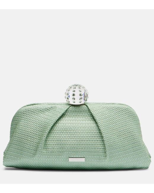 Aquazzura Green Tequila Embellished Clutch