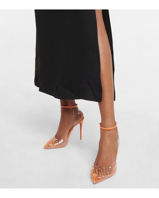 Christian Louboutin Multicolor Spikoo 100 Pvc And Leather Pumps