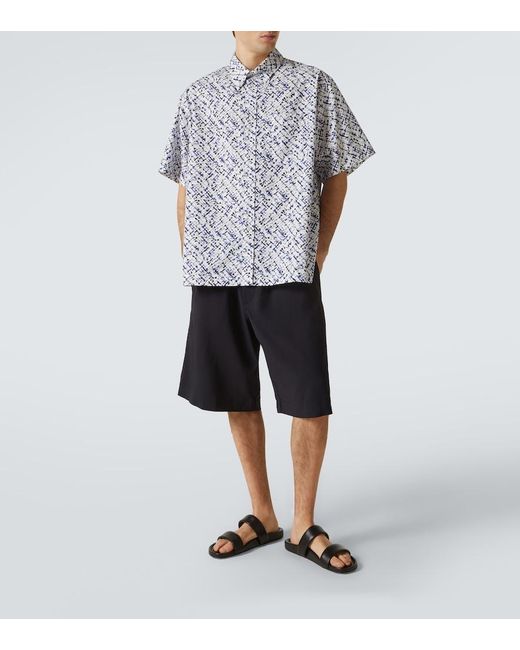 Camisa De Algodon Estampada Plan C de hombre de color Blue