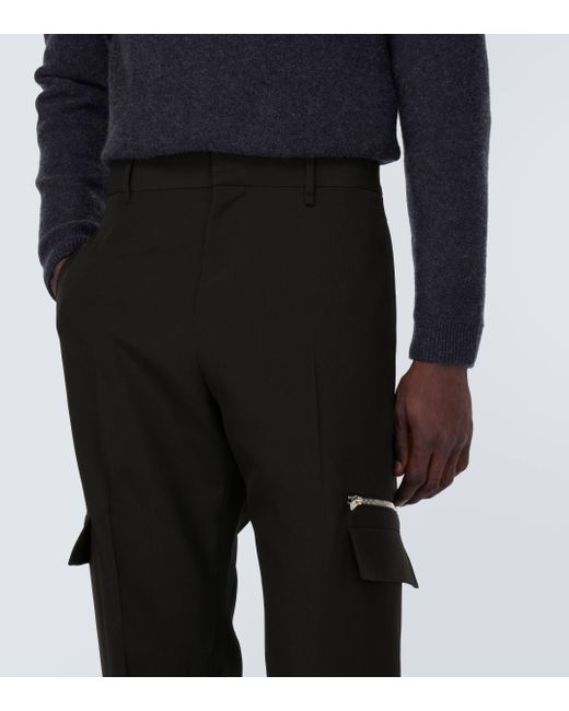 Pantalon droit en laine vierge Givenchy pour homme en coloris Black