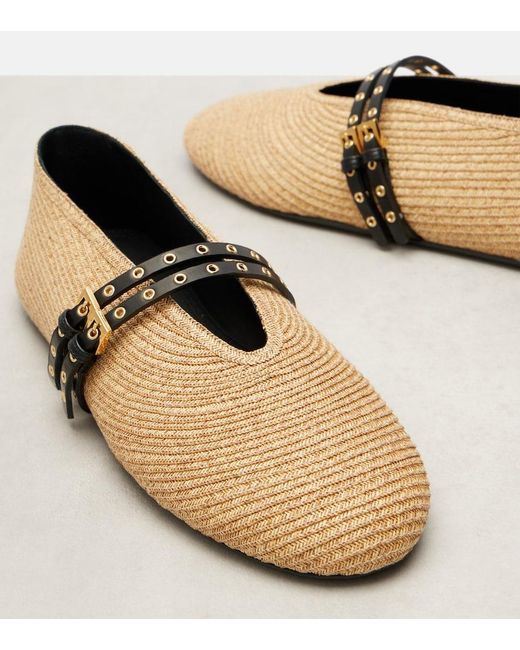 Alaïa Brown Ballerinas With Double Strap