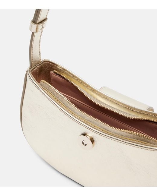 Ferragamo White Gabry Mini Metallic Leather Shoulder Bag