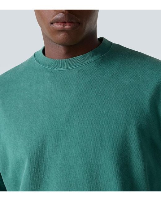 A.PRESSE Green Vintage Cotton Jersey T-Shirt for men