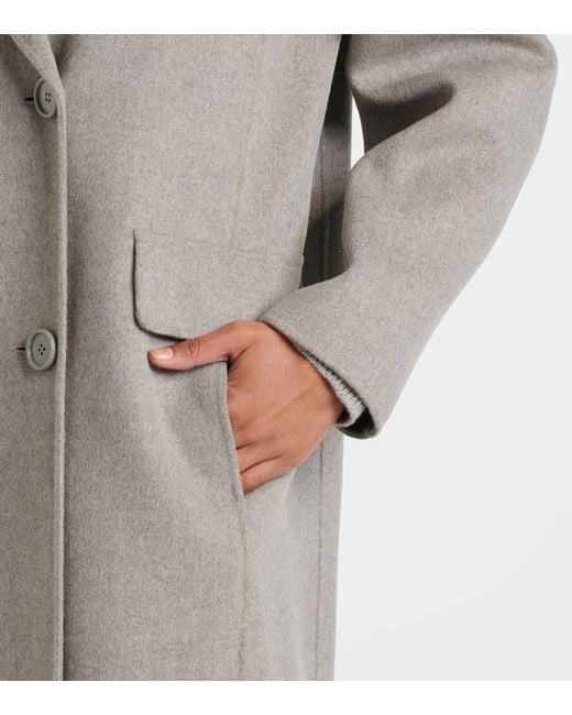 Max Mara Gray Mantel Aus Wolle