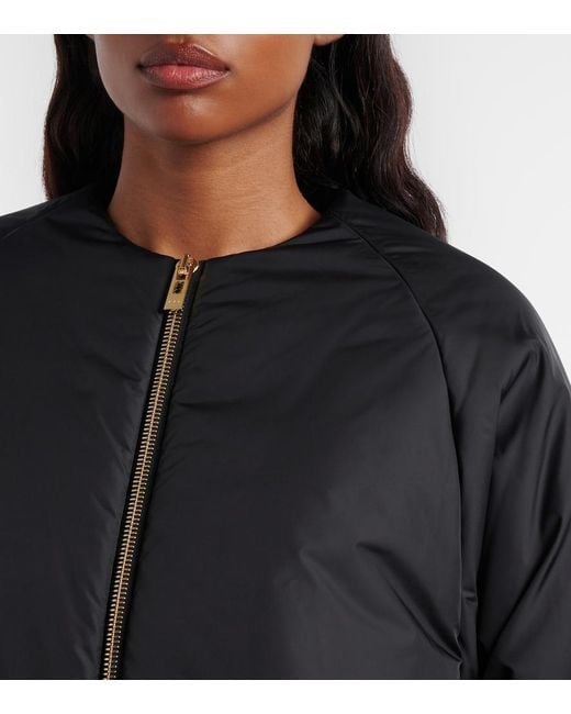 Alaïa Black Puffer Cropped Jacket
