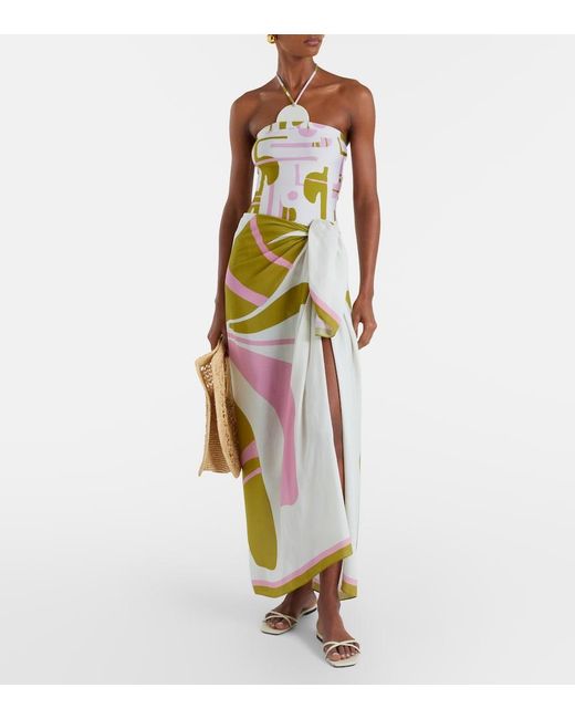 Adriana Degreas Metallic Balearic Printed Beach Cover-Up