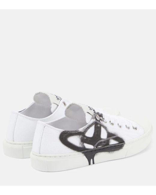 Sneakers Plimsoll 2.0 in canvas di Vivienne Westwood in White