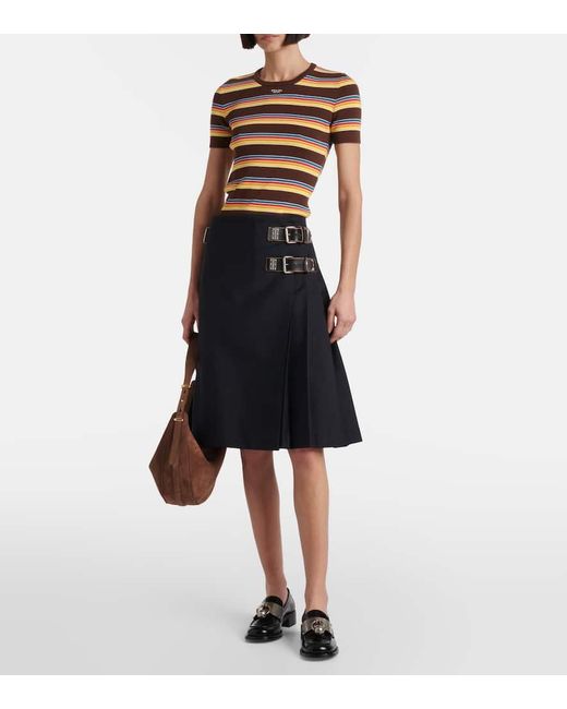 Prada Brown Pullover Aus Baumwolle