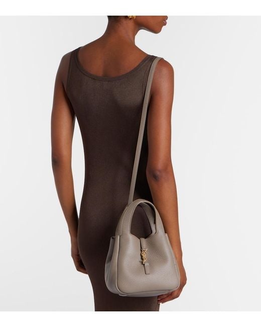Saint Laurent Brown Le 5 A 7 Bea Baby Leather Top-Handle Bag