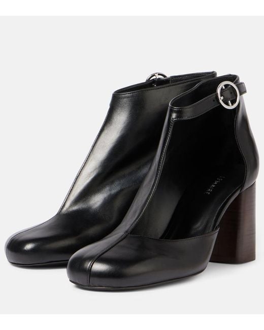 Lemaire Black Ankle Boots Aus Leder