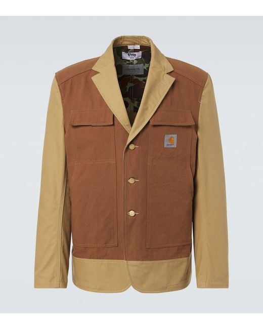 Junya Watanabe Brown X Carhartt Cotton Canvas Jacket for men